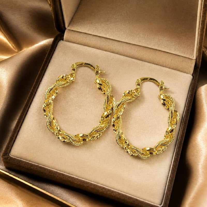 ARITOS DE ENCHAPE PARA DAMA 3CM