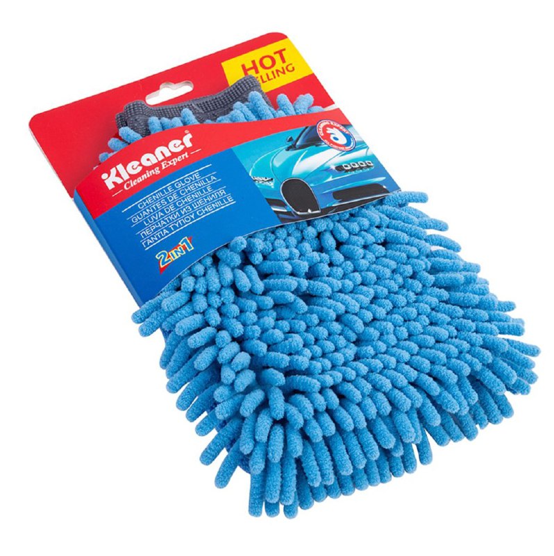 TRAPOS GUANTES 2 EN 1 DURADEROS Y RESISTENTES PARA LAVAR CARROS, LIMPIAR, ETC CHENILLA KLEANER CLEANING EXPERT