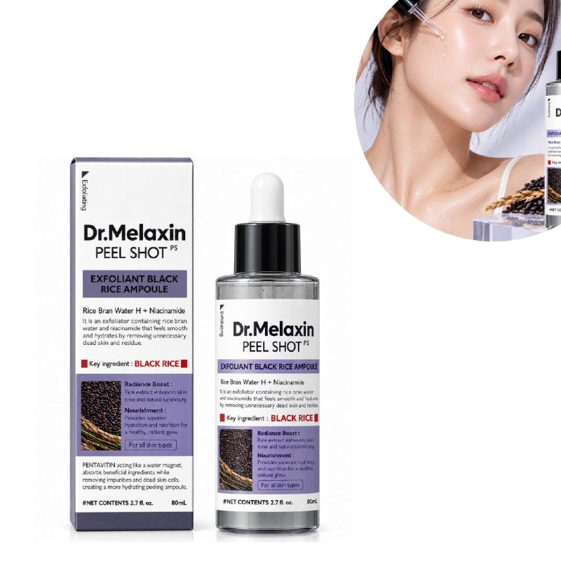 AMPOLLA EXFOLIANTE DE ARROZ NEGRO PEEL SHOT PS DR.MELAXIN 80ML
