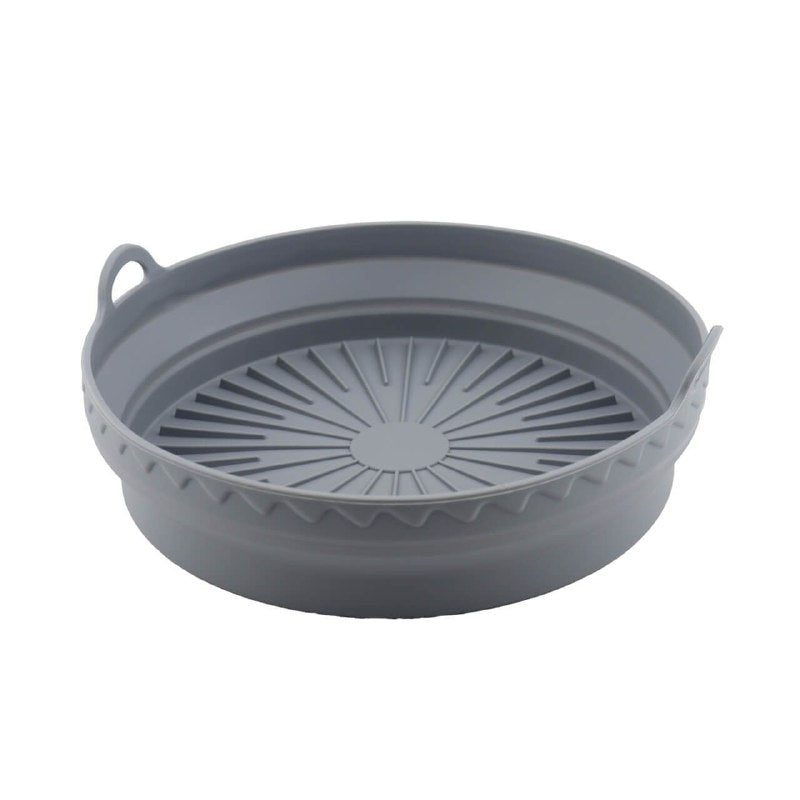 ORGANIZADOR RECIPIENTE MOLDE PLEGABLE DE SILICONA PARA HORNO O USAR EN FREIDORA DE AIRE, RESISTENTE A ALTAS TEMPERATURAS 4 COLORES