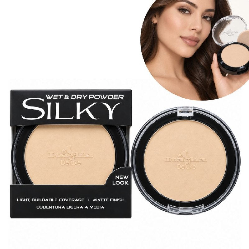 POLVO COMPACTO MATIFICANTE CON PROTECCION SOLAR TONO NATURAL IVORY 01 ITALIA DELUXE 8G