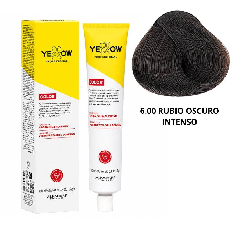 TINTE PERMANENTE PARA EL CABELLO CON ACEITE DE ARGAN Y ALOETRIX TONO 6.00 RUBIO OSCURO INTENSO ALFAPARF 100ML