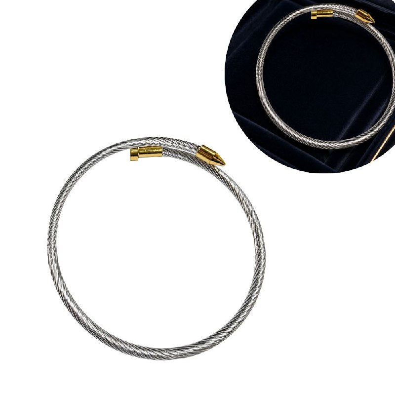PULSERA DE ENCHAPE PARA DAMA CON DISEÑO DE CLAVO 7CM