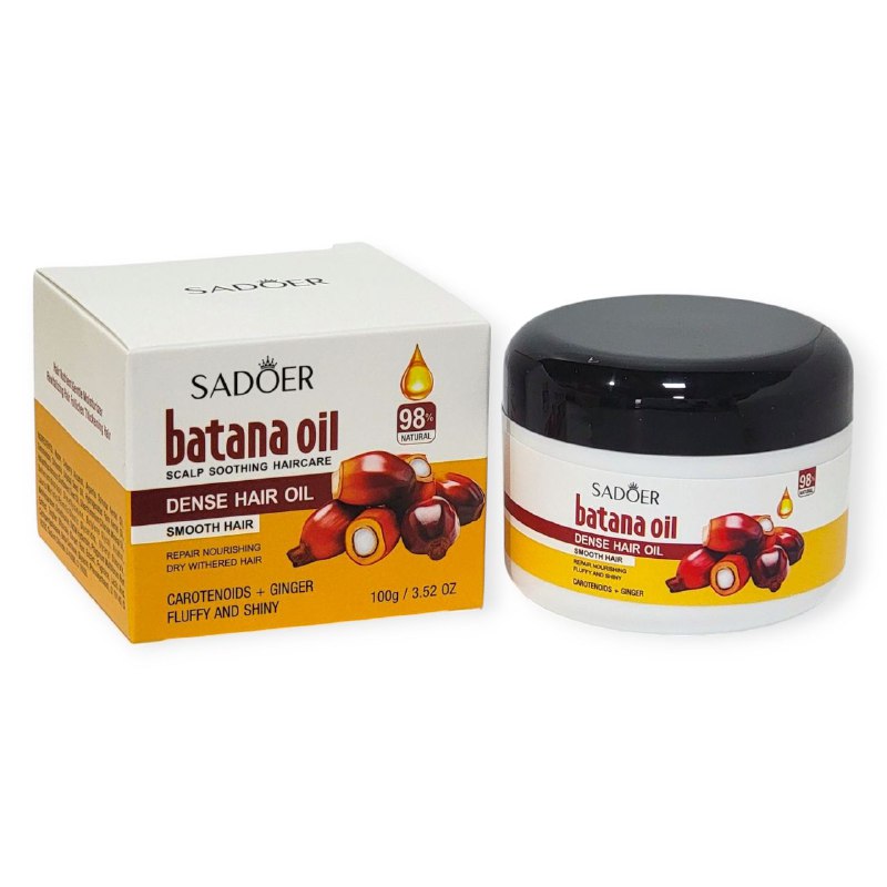 ACEITE PARA EL CABELLO DENSO DE ACEITE DE BATANA, CAROTENOIDES Y JENGIBRE SADOER 100G