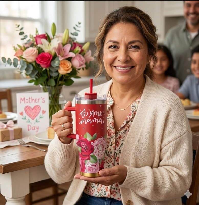 TERMO PORTATIL DE ALTA RESISTENCIA DE ACERO INOXIDABLE DEL DIA DE LAS MADRES 900ML