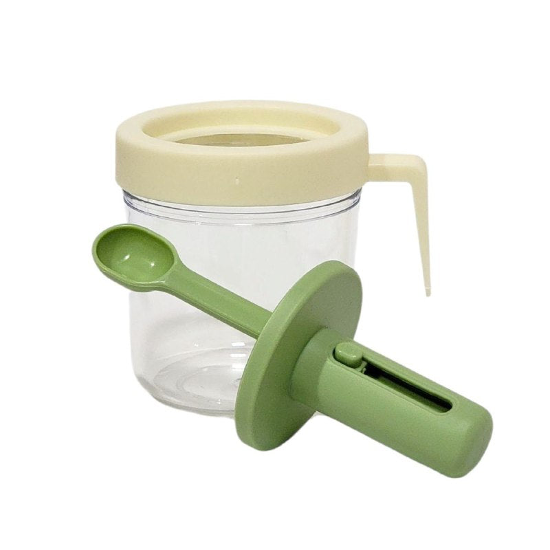 RECIPIENTE FRASCO DE CONDIMENTOS EN SET DE 3 PIEZAS CON CUCHARA EXPANDIBLE, ALMACENA Y DISPENSA ESPECIAS Y CONDIMENTOS
