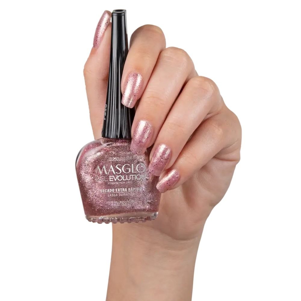 ESMALTE DE UNAS ROSA GEL EVOLUTION QUISQUILLOSA MASGLO 13.5ML