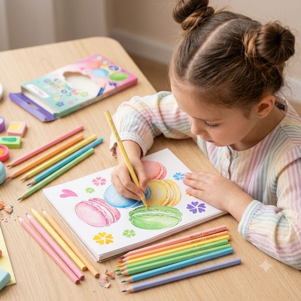 SET DE LAPICES DE COLORES PASTEL 12 UNIDADES MBACOLOR