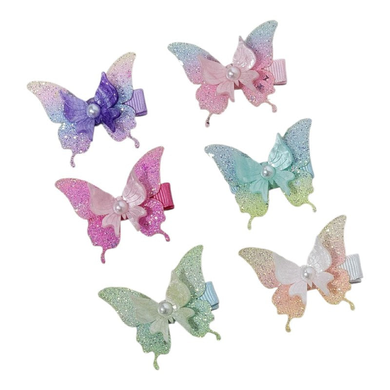 GANCHO PARA EL CABELLO DE PINZA DE MARIPOSA PAQUETE DE 6UND, MEDIDA 5CM