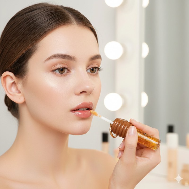 BRILLO LABIAL ACEITE CON SABOR A MIEL HIDRATANTE SUAVIZANTE HOLD MORNING