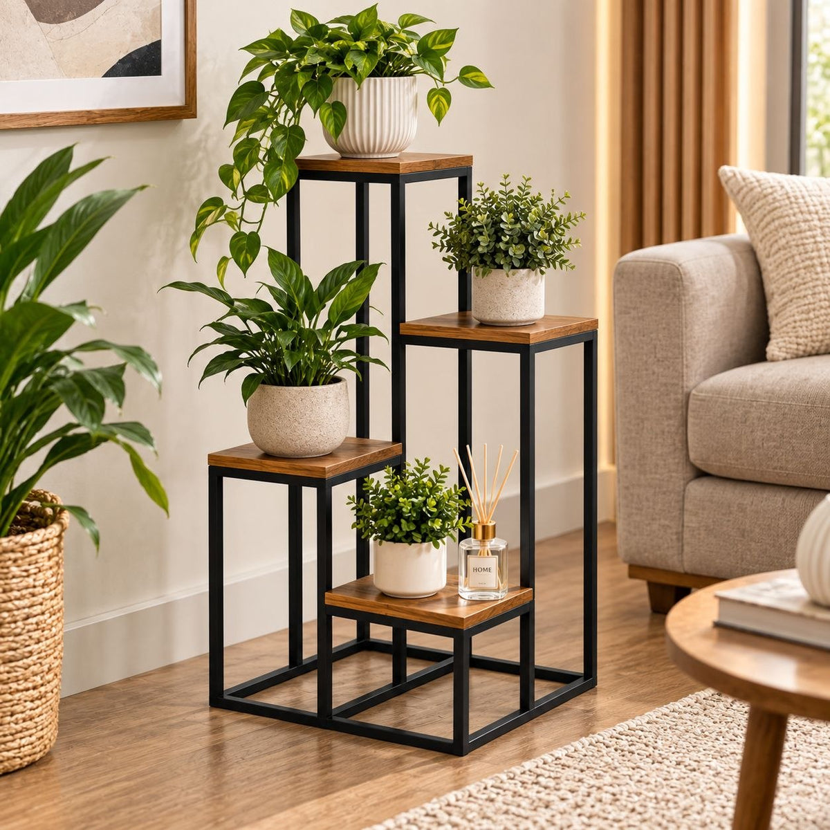 SOPORTE VERTICAL PARA MACETAS Y PLANTAS HOME STYLING COLLECTION 67X17X17CM