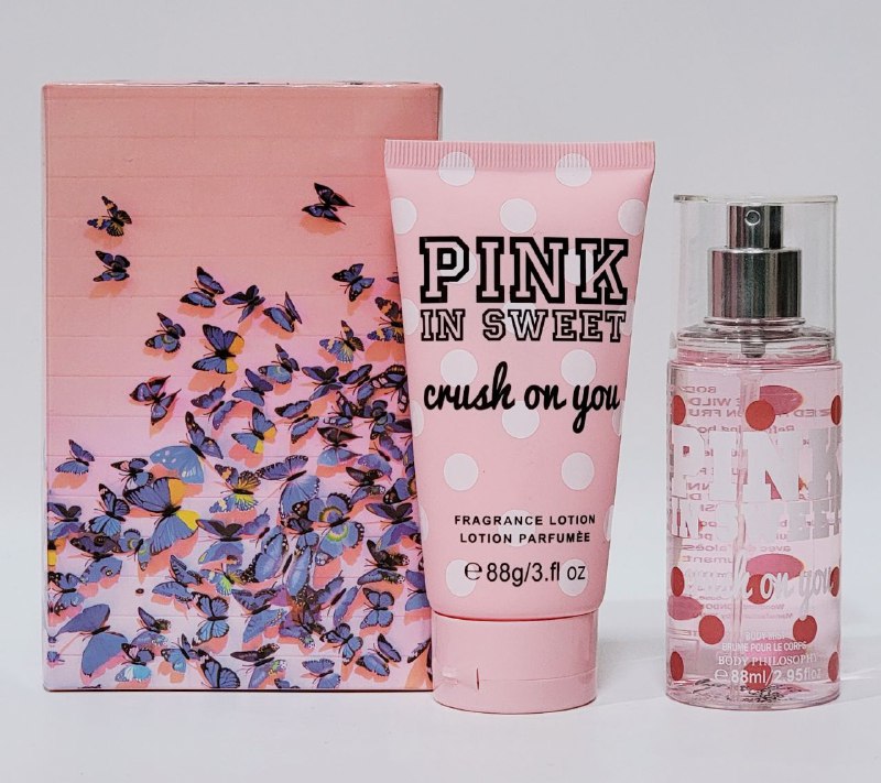 SET PINK IN SWEET CRUSH ON YOU SPLASH 88ML, BODY LOTION 88G (M)