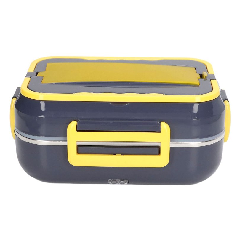 LONCHERA ELECTRICAM PLACA DE 3 REJILLAS DE ACERO INOXIDABLE DE GRADO ALIMENTARIO, CON CUCHARA Y TENEDOR, RESISTENTE AL CALOR, CORRIENTE 110V Y CARGADOR CENIZERO DE AUTO ELECTRIC LUNCH BOX 1.5L