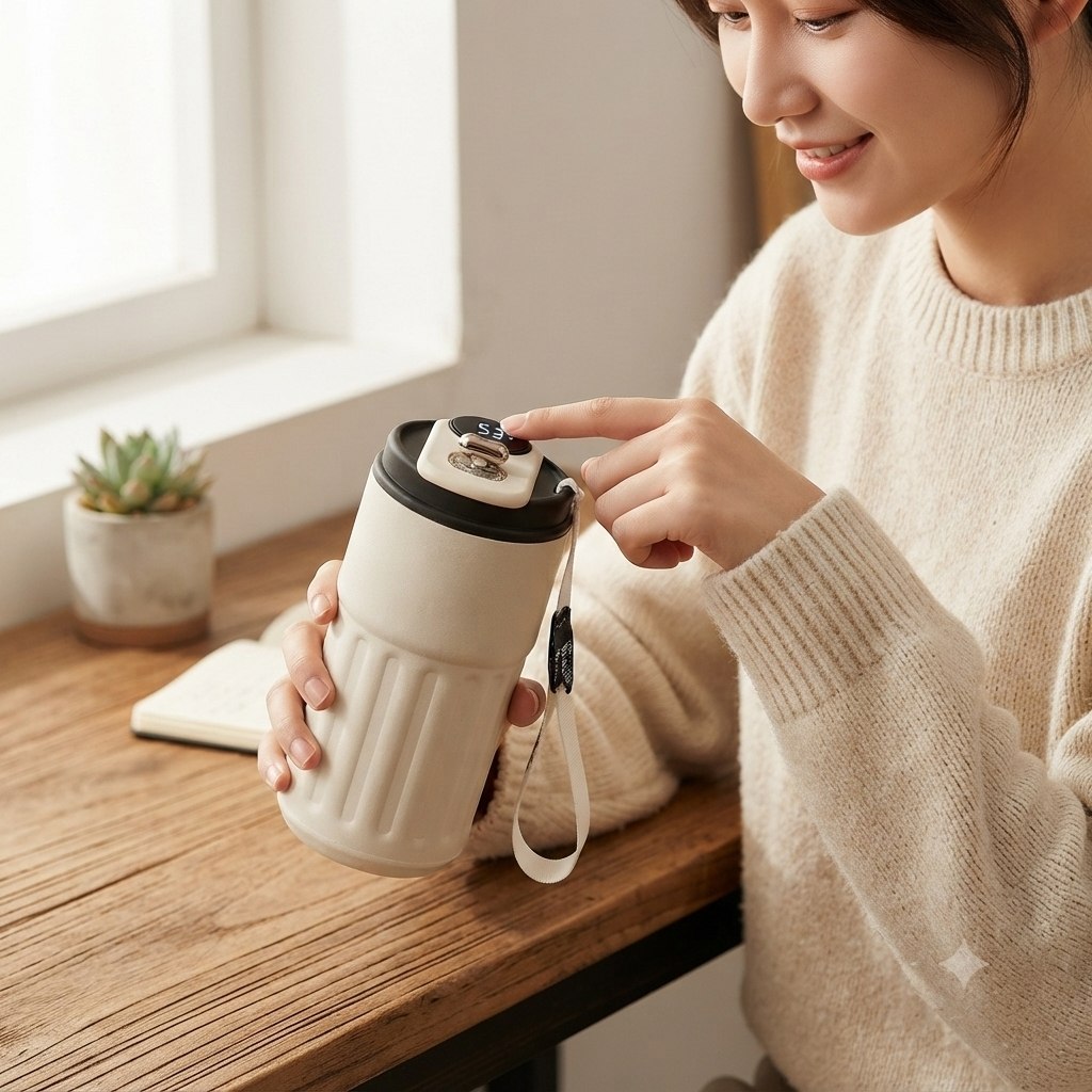 TAZA TÉRMICA DE ACERO INOXIDABLE CON AISLAMIENTO AL VACÍO STAINLESS STEEL VACUUM COFFEE MUGS 450 ML