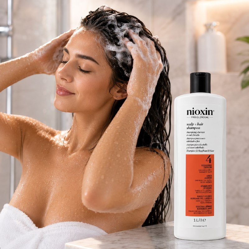 SHAMPOO PURIFICANTE, PROTECTOR DE COLOR Y DENSIFICADOR PARA CABELLO TEÑIDO NIOXIN 1000ML