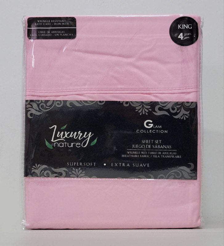 JUEGO DE SABANA CAMERA COMPLETO DE 4 PIEZAS KING LUXURY NATURE GLAM COLLECTION