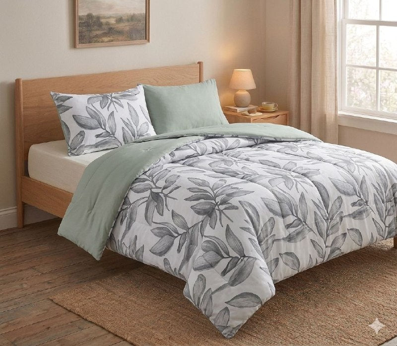 JUEGO DE EDREDON REVERSIBLE DE TAMAÑO KING DE 3PCS BENELI HOME