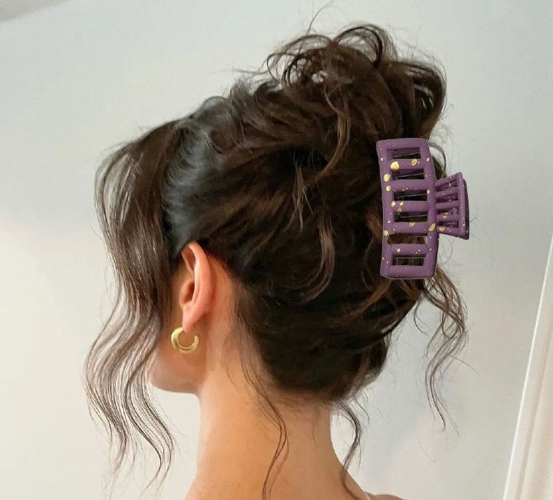 GANCHO PARA EL CABELLO DE DISEÑO CUADRADO, PINZAS DE SUJECION FUERTE, ACCESORIO PARA EL CABELLO PAQUETE DE 12UND 7X4CM