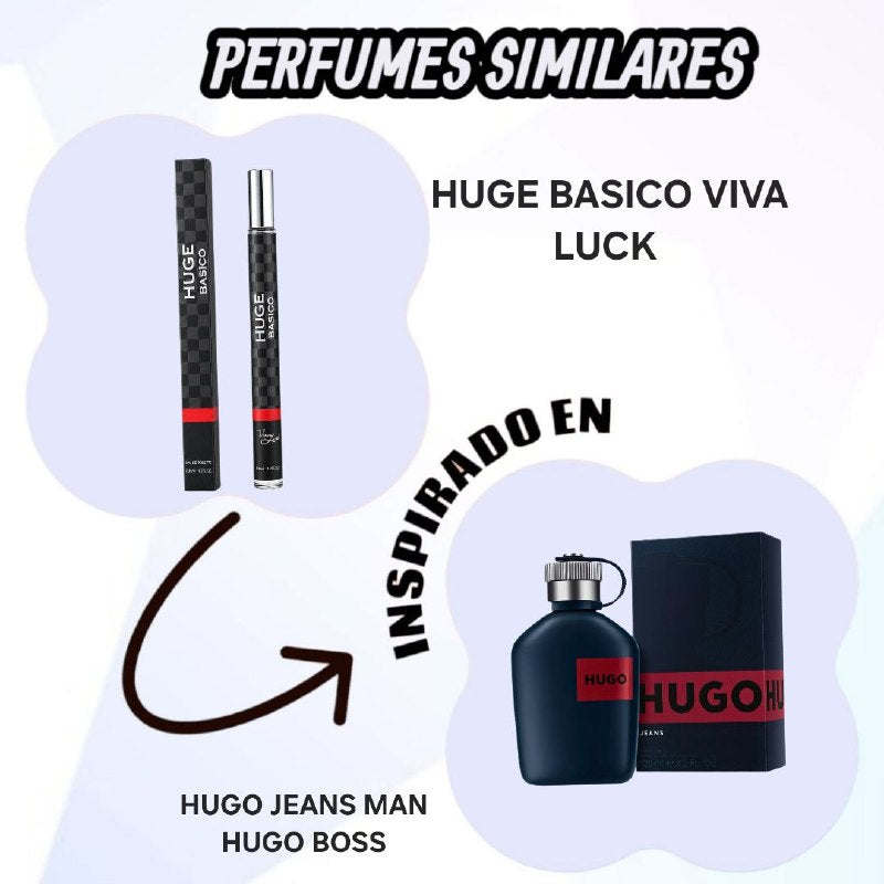 PERFUME EN TUBO PARA HOMBRE HUGG BOSCO 12 EDT 35ML (H) (AROMA SIMILAR HUGO BOSS JEANS MAN)