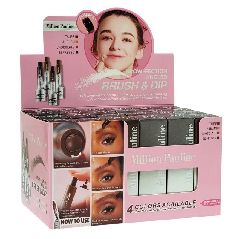GEL DE CEJAS 4 TONOS MILLION PAULINE BRUSH & DIP 1.2ML