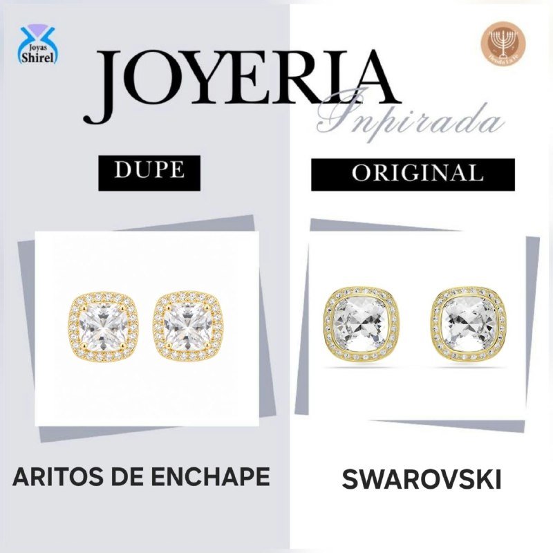 ARITOS DE ENCHAPE PARA DAMA 1CM (DUPE SWAROVSKI)