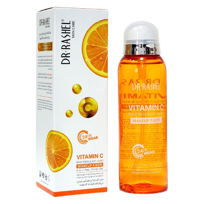 FIJADOR DE MAQUILLAJE 3 EN 1 CON VITAMINA C DR RASHEL 160ML