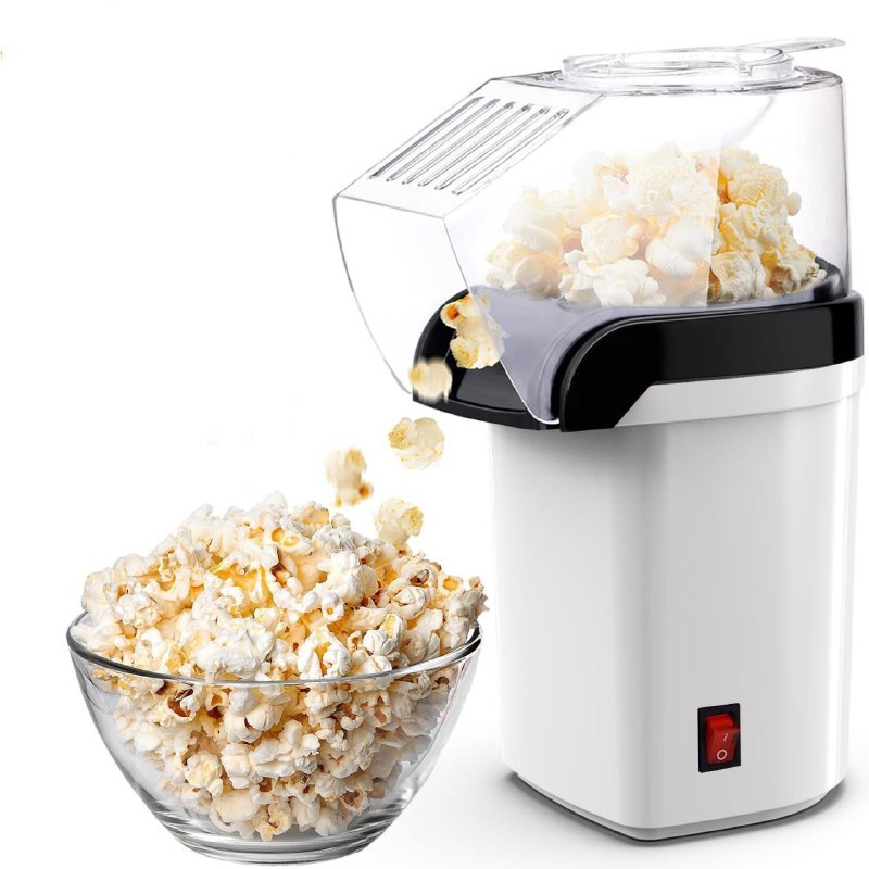 MAQUINA PARA HACER PALOMITAS DE MAIZ, MINI PORTATIL FABRICANTE DE AIRE CALIENTE SIN ACEITE, POTENCIA DE 1200W, 4 COLORES MINIJOY