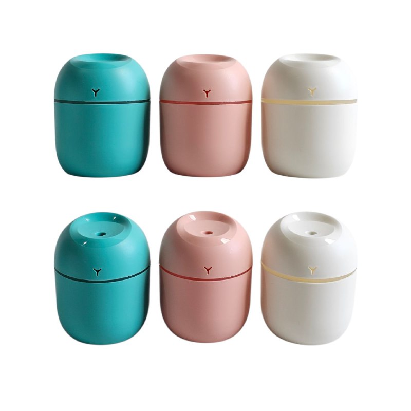 HUMIFICADOR DE AROMAS PORTATIL CON LUZ LED, CON CARGA USB, PARA DORMITORIOS O OFICINAS COLORFUL EGG 220ML DE CAPACIDAD