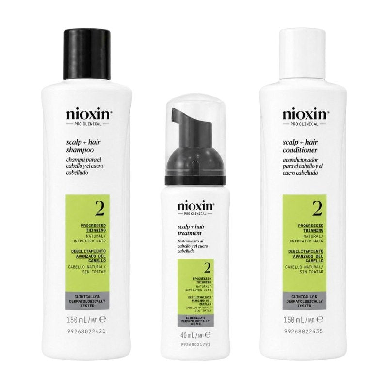 SET DE 3 PASOS EN FORMATO DE VIAJE PARA CABELLO DEBILITADO CON EFECTO ANTICAIDA, ENGROSADOR Y PURIFICANTE NIOXIN