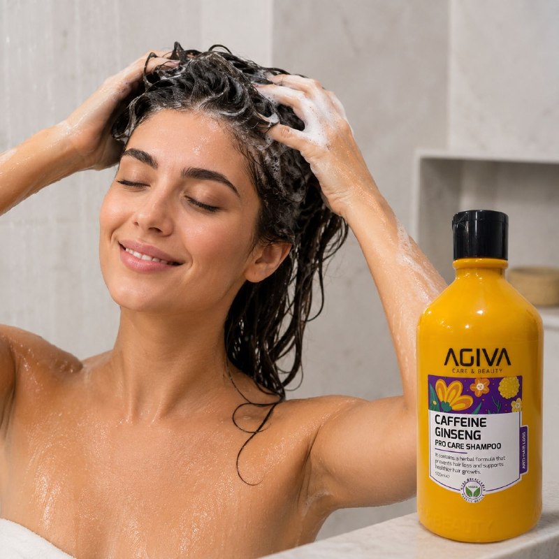 SHAMPOO ANTICAIDA CON CAFEINA Y GINSENG FORTALECEDOR AGIVA 500ML
