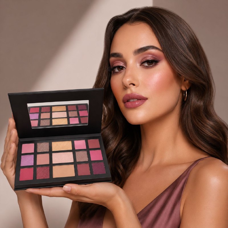 PALETA DE SOMBRAS Y ROSTRO DE 15 TONOS CON ESPEJO ORCHID ROSE TAHARI BEAUTY 25G