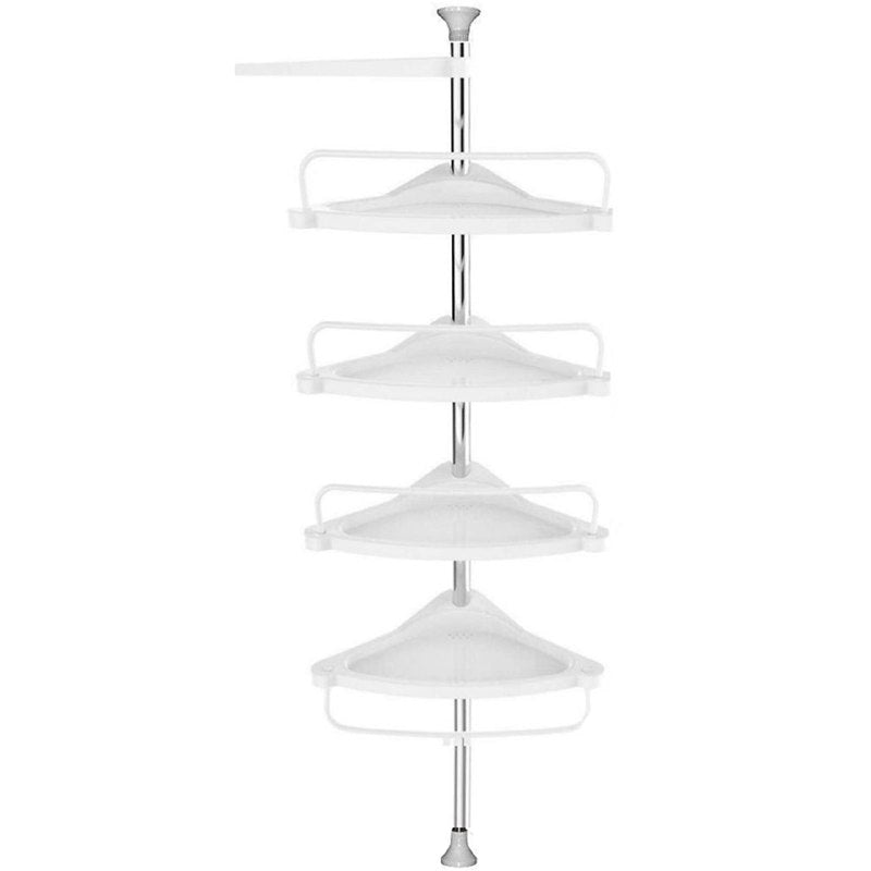 ORGANIZADOR ESQUINERO MULTIFUNCIONAL PARA BAÑO DE 4 NIVELES 33.5X21.5X100X260CM