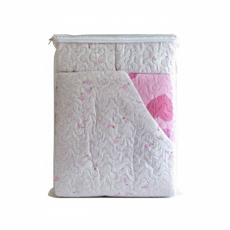 JUEGO DE SABANAS CAMERA EDREDON REVERSIBLE DE 3PCS QUEEN BENELI HOME