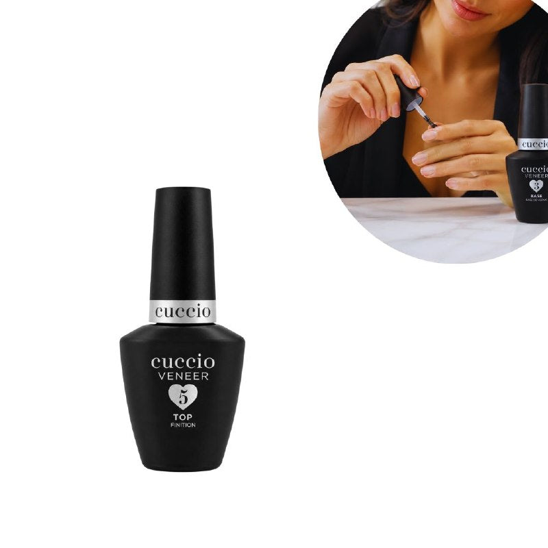 GEL DE MANICURA PASO 5 CAPA DE BRILLO FINAL SELLADOR Y PROTECTOR UV CUCCIO 13ML