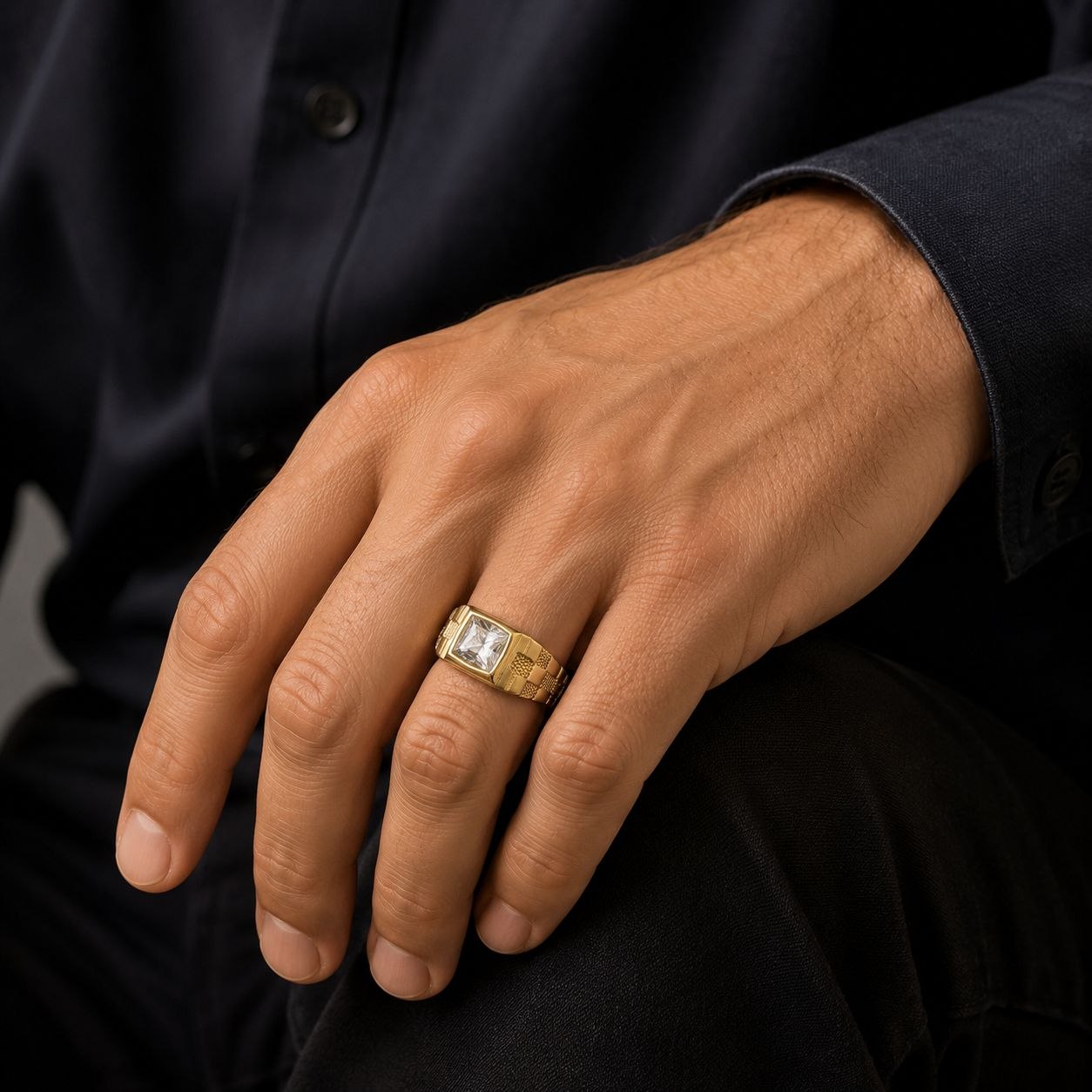 ANILLO DE ENCHAPE PARA CABALLERO
