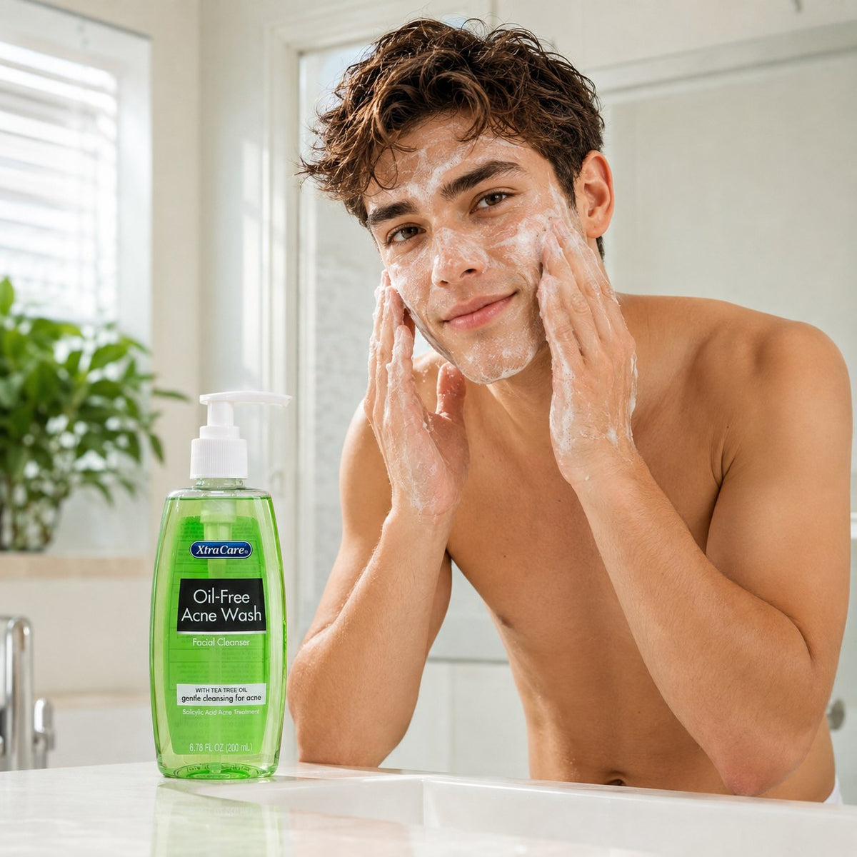 LIMPIADOR FACIAL SIN ACEITE PARA EL ACNÉ CON ÁCIDO SALICÍLICO Y TÉ DE ÁRBOL XTRACARE 200ML