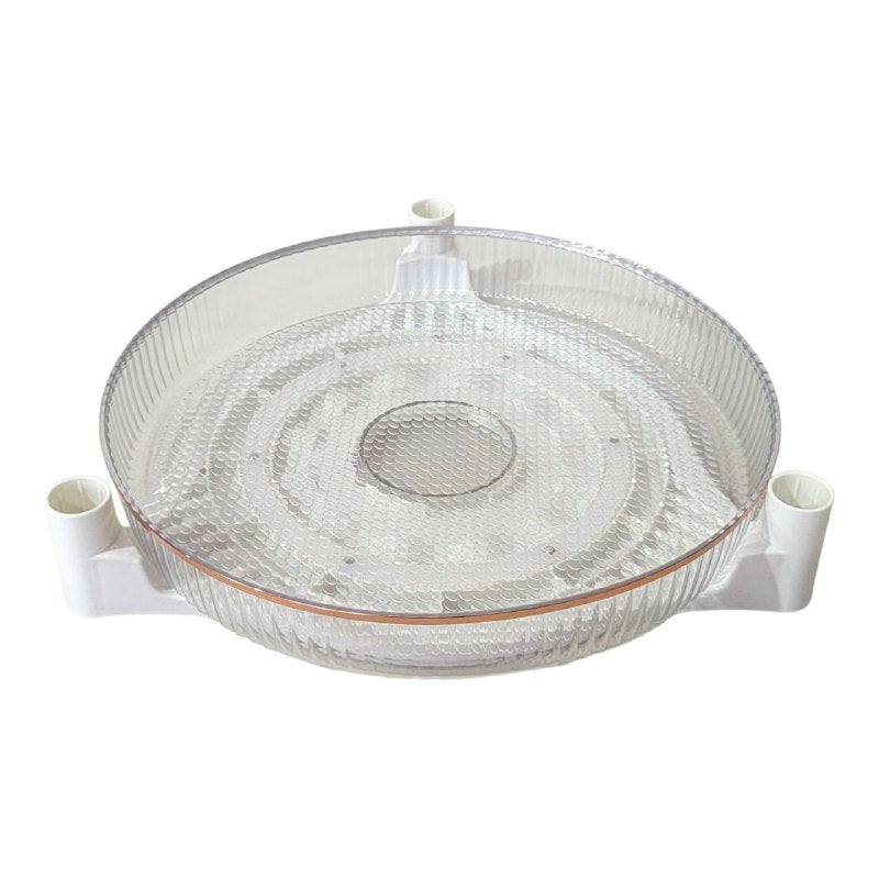 ESTANTE ORGANIZADOR TRANSPARENTE DE 3 NIVELES CON RUEDAS MULTIFUNCIONAL 65CM