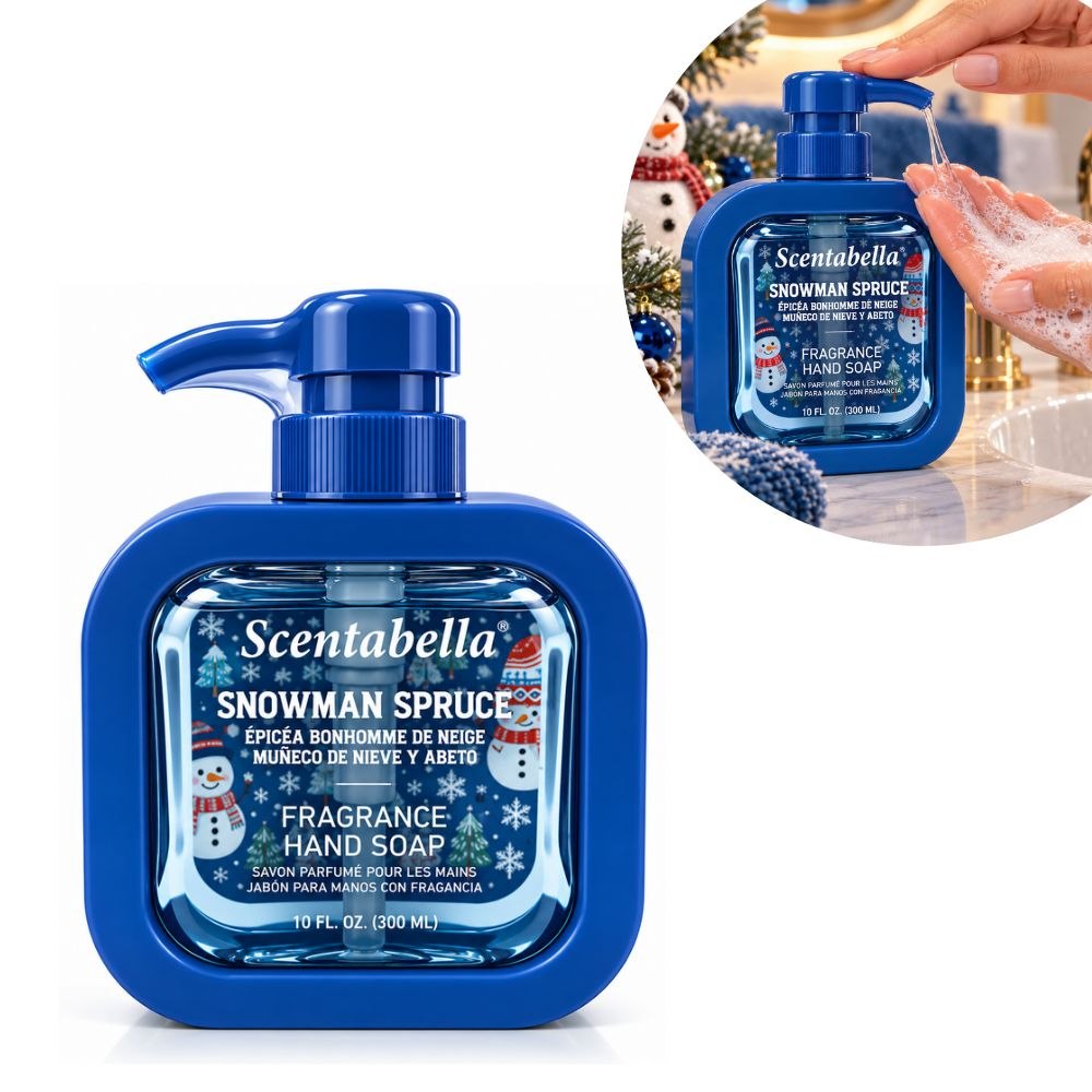JABÓN LÍQUIDO DE MANOS CON FRAGANCIA MUÑECO DE NIEVE Y ABETO SCENABELLA 3000ML