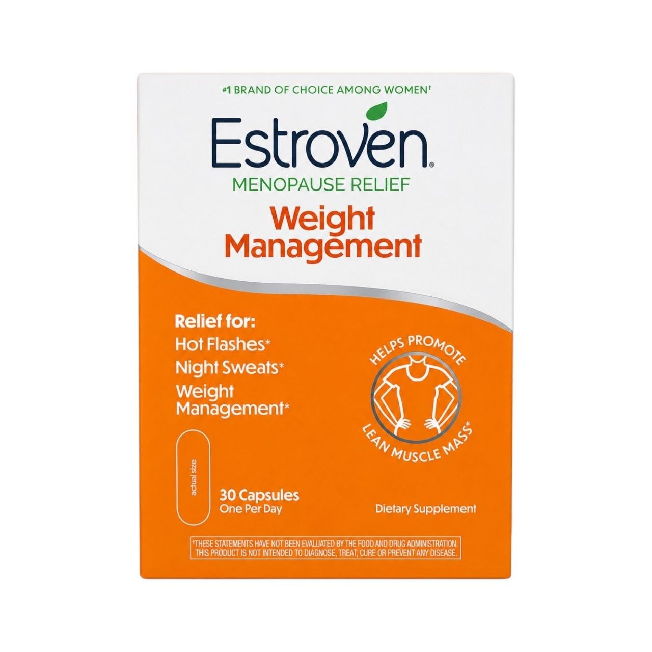 SUPLEMENTO NATURAL WEIGHT MANAGEMENT ALIVIO DE LA MENOPAUSIA Y CONTROL DE PESO ESTROVEN 30 CÁPSULAS