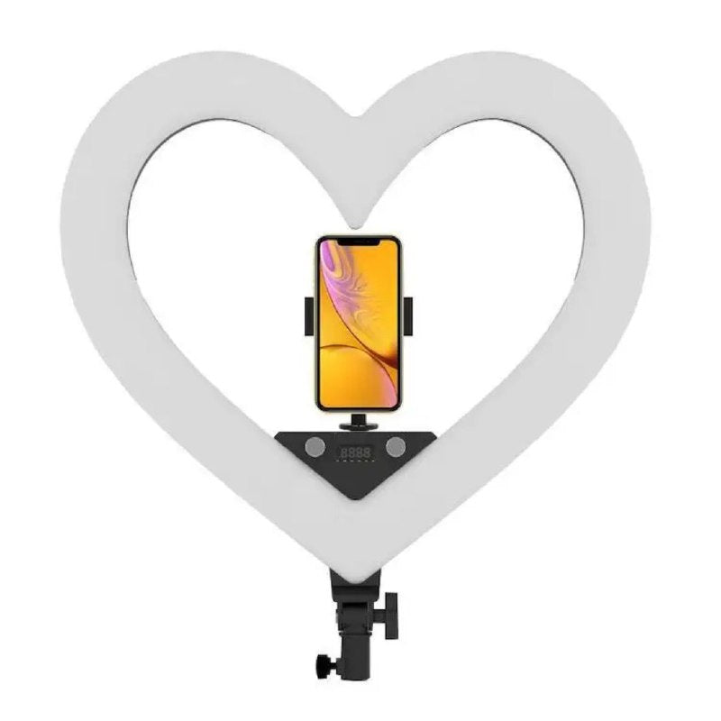 ARO DE LUZ LED EN FORMA CORAZON LUZ ANULAR BLANCA/RGB TRIPODE DE 1.7MTS SUNPAK