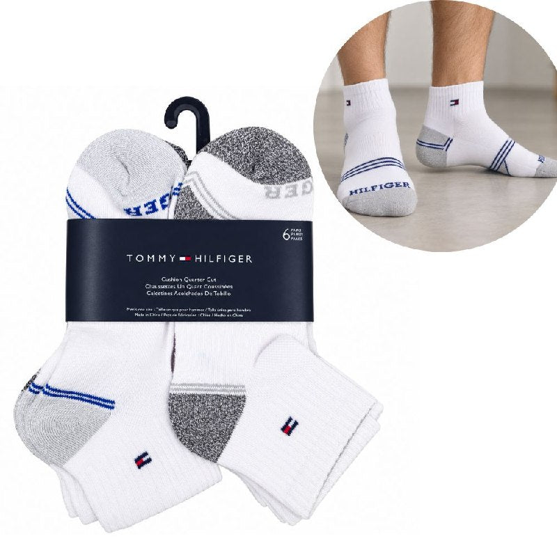 CALCETA TOBILLERA TOMMY HILFIGER PARA HOMBRE 6 PARES TALLA ÚNICA