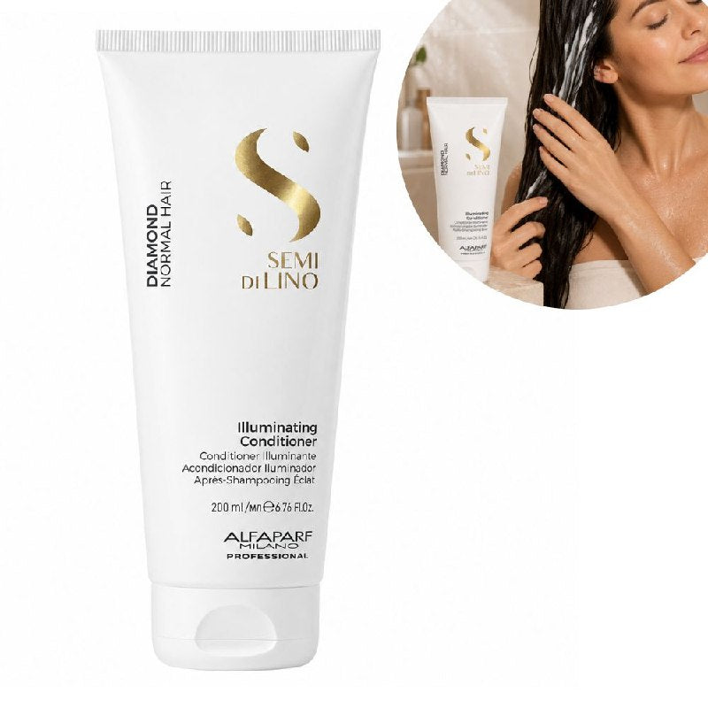 ACONDICIONADOR ILUMINADOR, DESENREDANTE Y SUAVIZANTE PARA CABELLO NORMAL DE LINAZA ALFAPARF 200ML