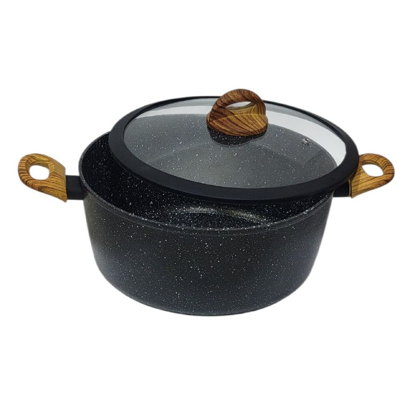 SARTEN CACEROLA, OLLA DE COCINA CON REVESTIMIENTO DE MARMOL DE ALTA CALIDAD 28CM DIAMETRO CRYSTAL CUISINE CASSEROLE
