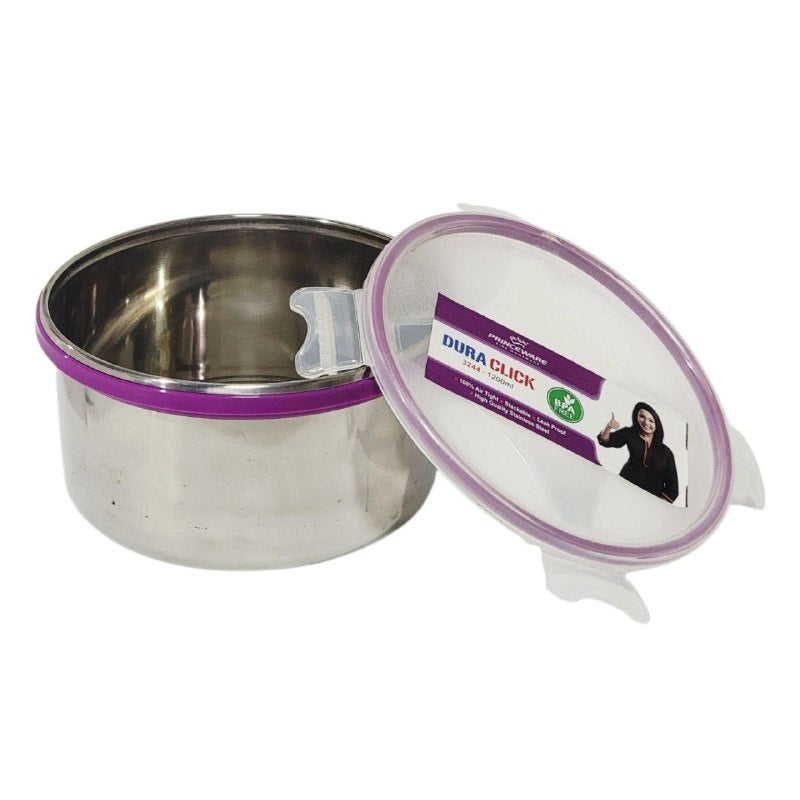 CONTENEDOR DE ACERO INOXIDABLE CIERRE HERMÉTICO PRINCEWARE 1200ML