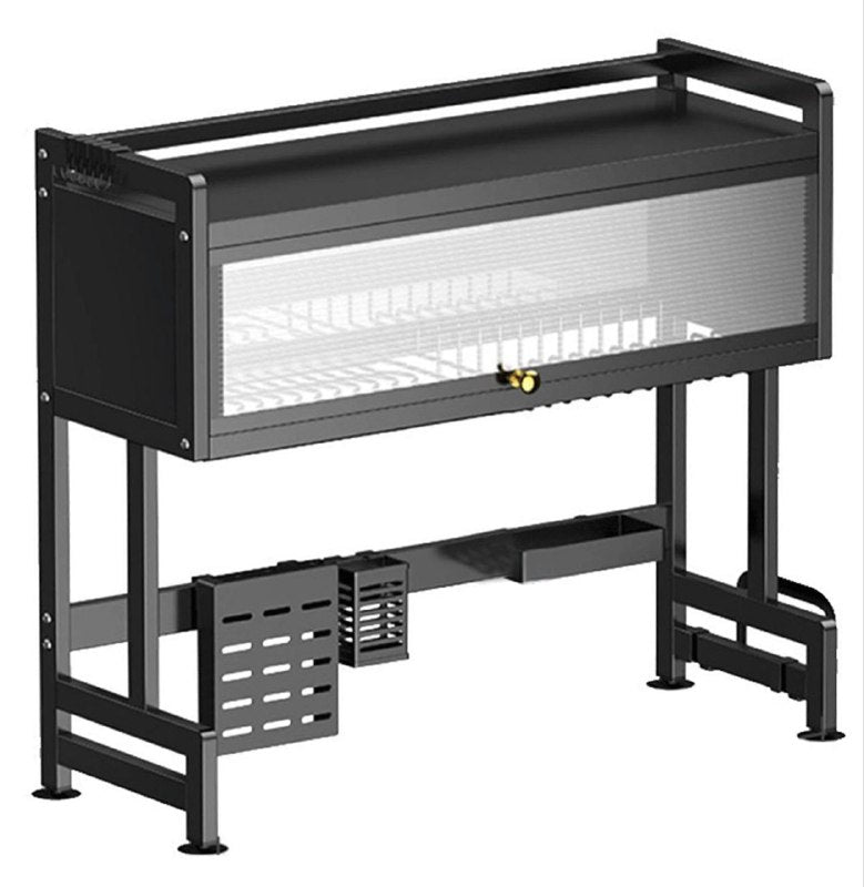ESTANTE ORGANIZADOR Y ESCURRIDOR DE COCINA, SOBRE EL FREGADERO, ESTANTE DESMONTABLE DE SECADO DE PLATOS DE ACERO INOXIDABLE, FACIL DRENAJE RANCK 80X28X9.5CM