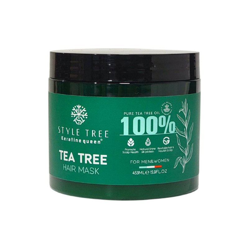 MASCARILLA PARA EL CABELLO CON ACEITE DE ARBOL DE TE PURO SUAVIZANTE KERATINE QUEEN 453ML