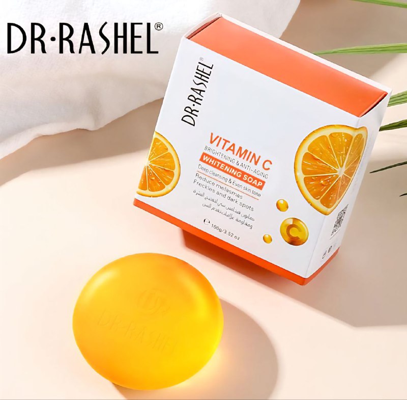 JABON FACIAL EN BARRA CON VITAMINA C DE EFECTO ILUMINADOR ANTIEDAD DR RASHEL 100G