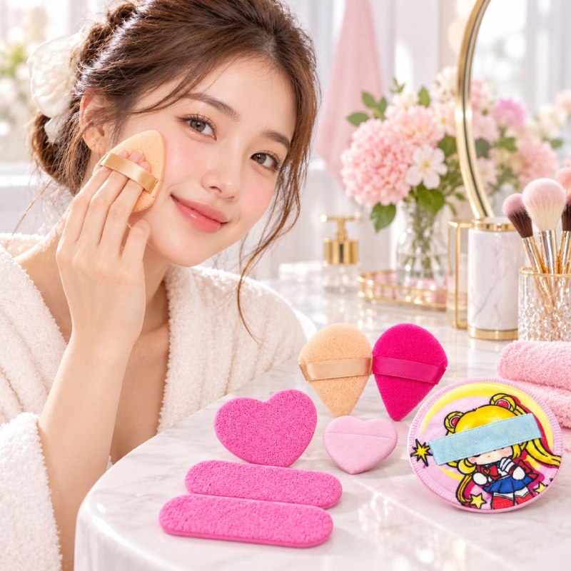 SET DE ESPONJAS Y APLICADORES PARA MAQUILLAJE SWEET BEAUTY 9PCS