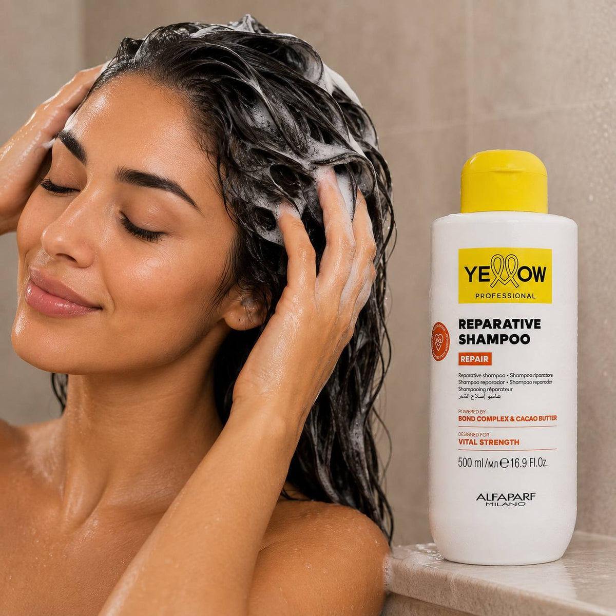 SHAMPOO REPARADOR CABELLO DAÑADO Y DEBILITADO YELLOW PROFESSIONAL 500ML 1 UND