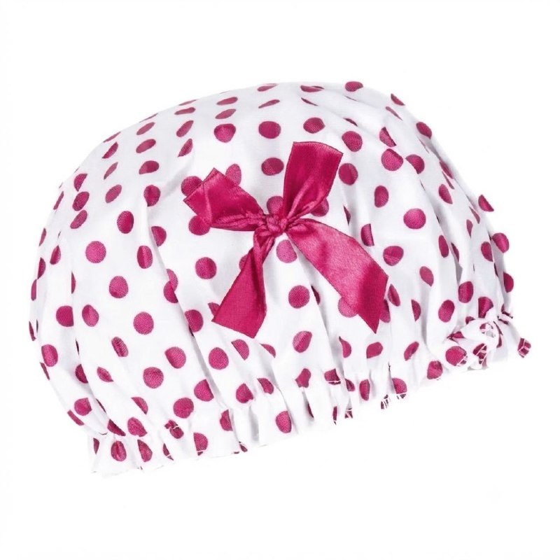 GORRO DE DUCHA IMPERMEABLE DISEÑO DE LUNARES EVOK